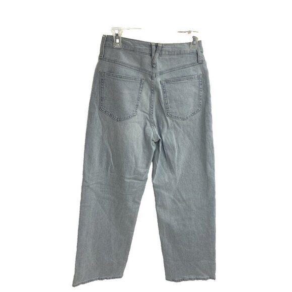 J Crew Womens Size 26 Slim Wide Leg Jeans Light Wash High Rise Crop Denim - Picture 3 of 7